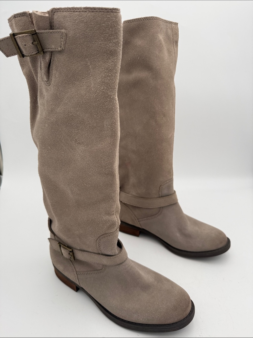 DV dolce vita Women’s Tall Suede Riding Boots - Taupe 7.5 fall winter Y2K casual